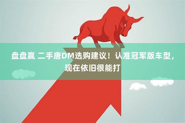 盘盘赢 二手唐DM选购建议！认准冠军版车型，现在依旧很能打